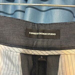 Express Women's Dark Blue Striped Shorts